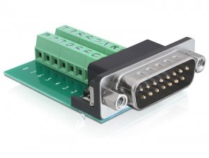 EAN 4043619652754 - DeLOCK 65275 cambiador de género para cable Sub-D 15 pin Gameport 16 pin Terminal block Verde imagen 1