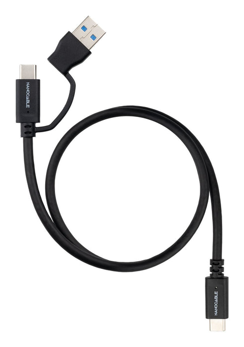Cable Usb-C+Usb-A/M-Usb-C/M 3.2 Gen2  60w 4k 2m