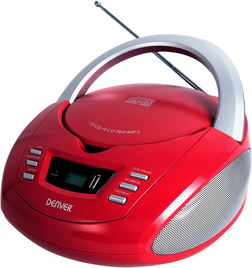 EAN 5706751041648 - Denver TCU-211RED reproductor de CD Rojo, Plata Reproductor de CD portátil imagen 1