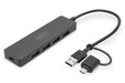 EAN 4016032489207 - Digitus DA-70235 hub de interfaz USB 3.2 Gen 1 (3.1 Gen 1) Type-A + Type-C 12000 Mbit/s Negro imagen 1