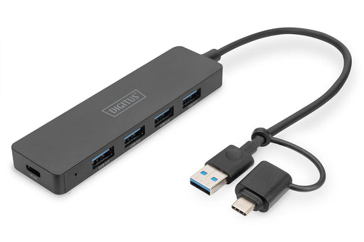 EAN 4016032489207 - Digitus DA-70235 hub de interfaz USB 3.2 Gen 1 (3.1 Gen 1) Type-A + Type-C 12000 Mbit/s Negro imagen 1