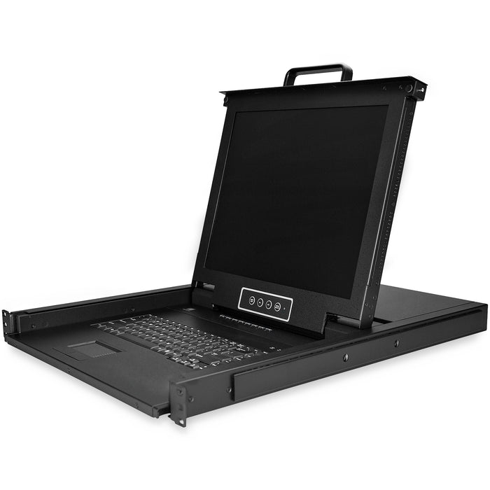EAN 0065030872485 - StarTech.com RKCONS1708K consola de rack 43,2 cm (17") 1280 x 1024 Pixeles Acero Negro imagen 1