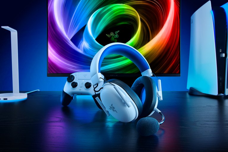 Auriculares Para Juegos Razer Blackshark V3 X Hyperspeed Para Playstation (Blanco, Dongle De 2,4 Ghz, Bluetooth, Usb)