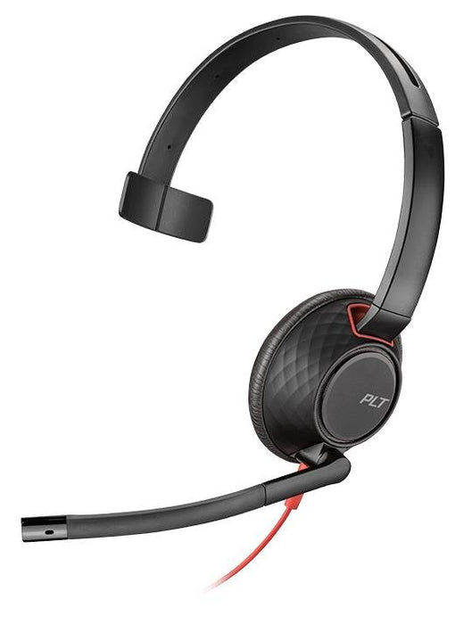 Auriculares Poly Blackwire 5210  Alámbrico Diadema Llamadas/Música Usb Tipo C Negro, Rojo