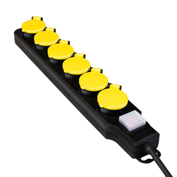 EAN 4052792060638 - LogiLink LPS256 base múltiple 1,5 m 6 salidas AC Exterior Negro, Amarillo imagen 2