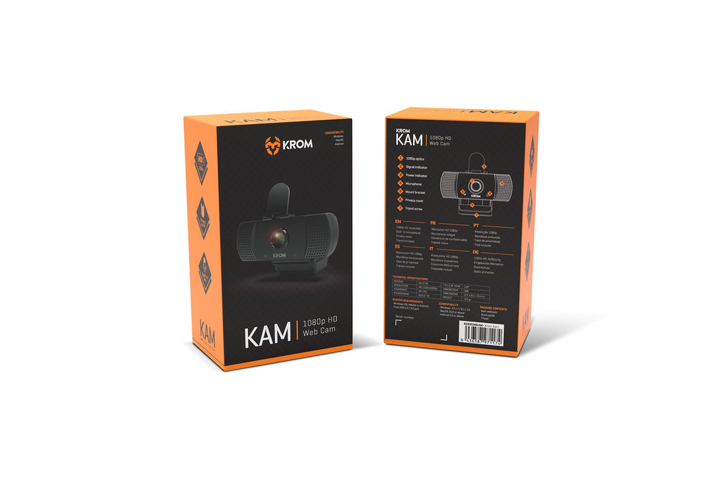 EAN 8436587971174 - Krom Kam cámara web 1920 x 1080 Pixeles USB 2.0 Negro imagen 9