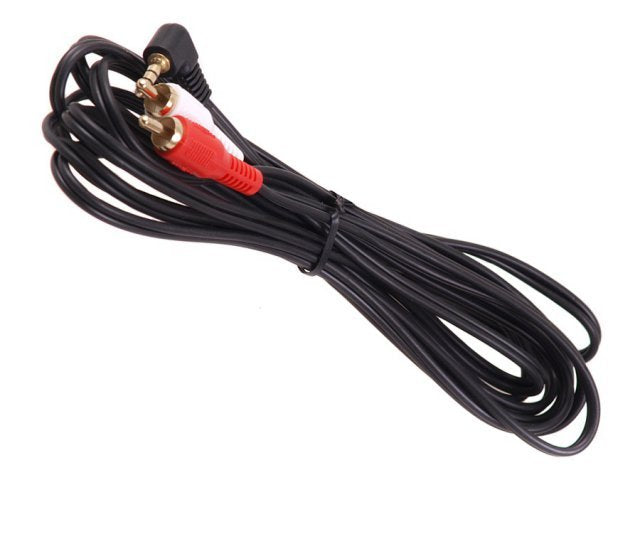 Przewód Mini Jack 3,5mm Katowy 2rca 1m Mctv-824 Czarny