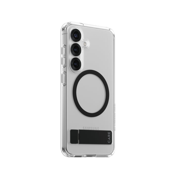 EAN 5715685016493 - PanzerGlass CARE™ by ® Case Transparent w. Black Kickstand & Qi Compatible Samsung Galaxy S25 funda para  imagen 1