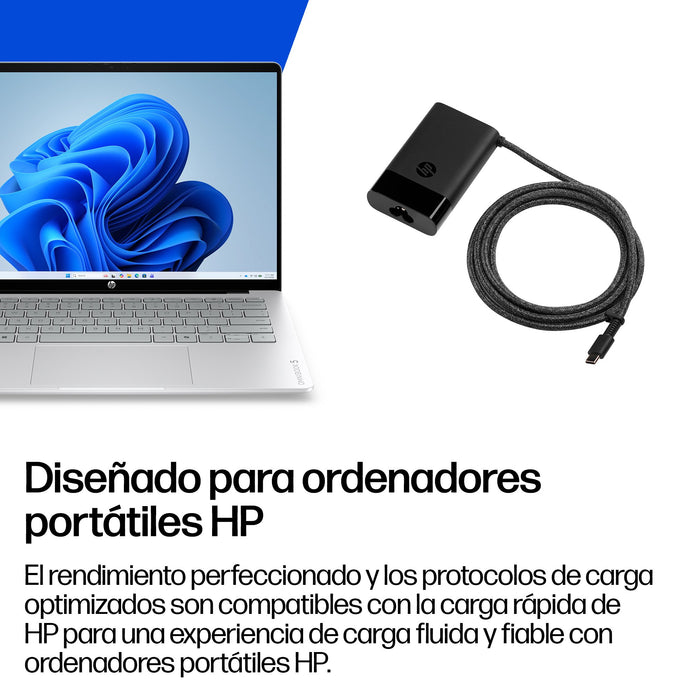 EAN 198122961122 - HP 65W USB-C Laptop Charger adaptador e inversor de corriente Interior Negro imagen 6