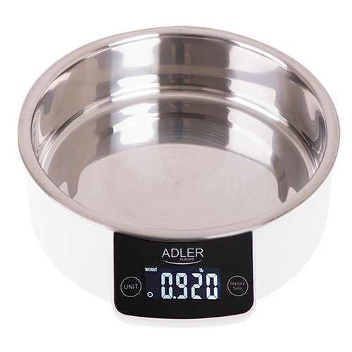 EAN 5901436590132 - Adler AD 3166 báscula de cocina Acero inoxidable, Blanco Encimera Alrededor Báscula electrónica de cocina imagen 2