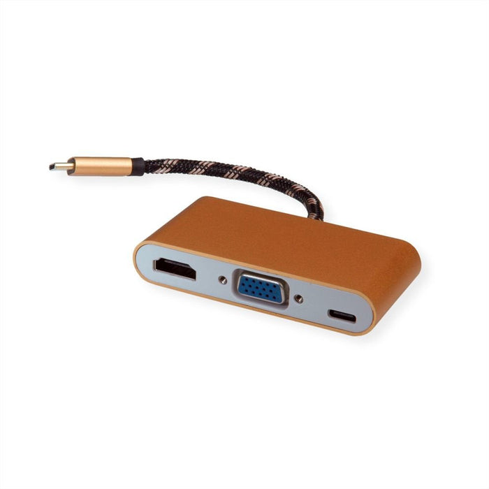 Roline Gold Display Adapter Usb Typ C - Vga   Hdmi   C (Pd)