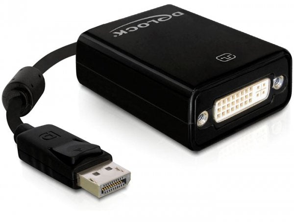 EAN 4043619618477 - DeLOCK 61847 adaptador de cable de vídeo 0,125 m DisplayPort DVI-I Negro imagen 1