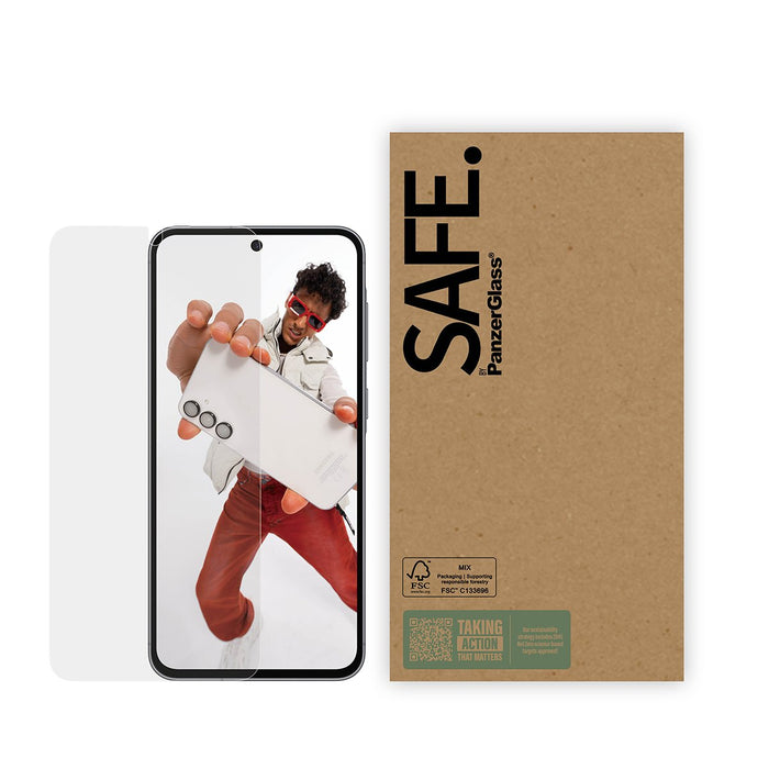 Panzerglass Safe. By ® Protector De Pantalla Samsung Galaxy A57 5g Ultra-Wide Fit Bulk, Samsung, Samsung - Galaxy A57 5g, Seco Aplicación, Resistente A Arañazos, Resistente A Golpes, Transparent, 50 Unidades