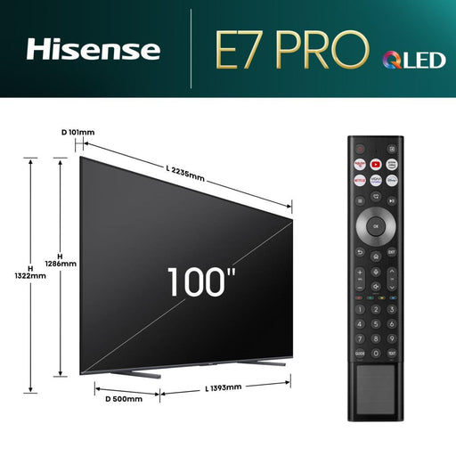 EAN 6942351403045 - Hisense 100E77NQ PRO 2,54 m (100") 4K Ultra HD Smart TV Wifi Negro 800 cd / m² imagen 2
