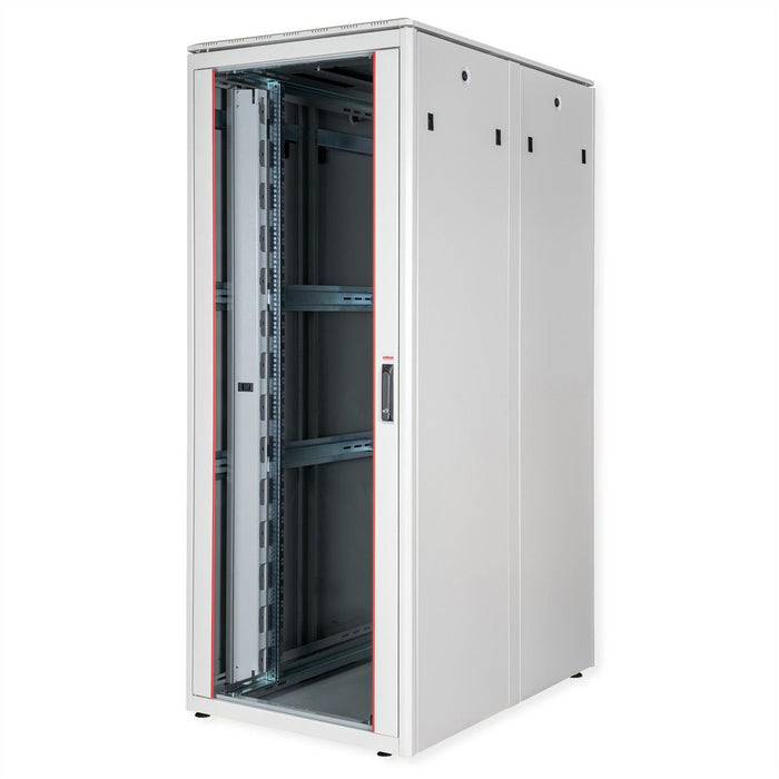 Roline 19-Zoll Netzwerkschrank Pro 42 He, 800x1200 Bxt Glastr Grau
