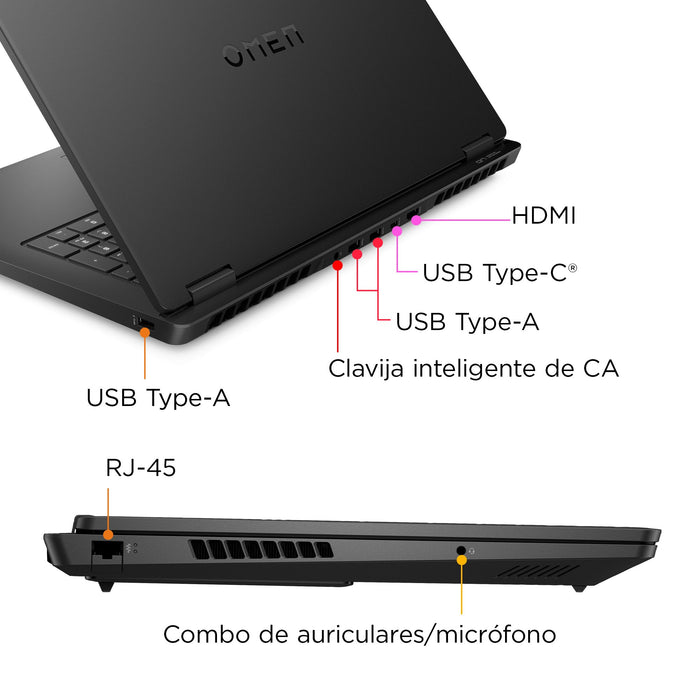 EAN 198415049896 - OMEN by HP OMEN 17-db0007ns AMD Ryzen™ 9 8945HS Portátil 43,9 cm (17.3") Quad HD 32 GB DDR5-SDRAM 1 TB SSD imagen 4