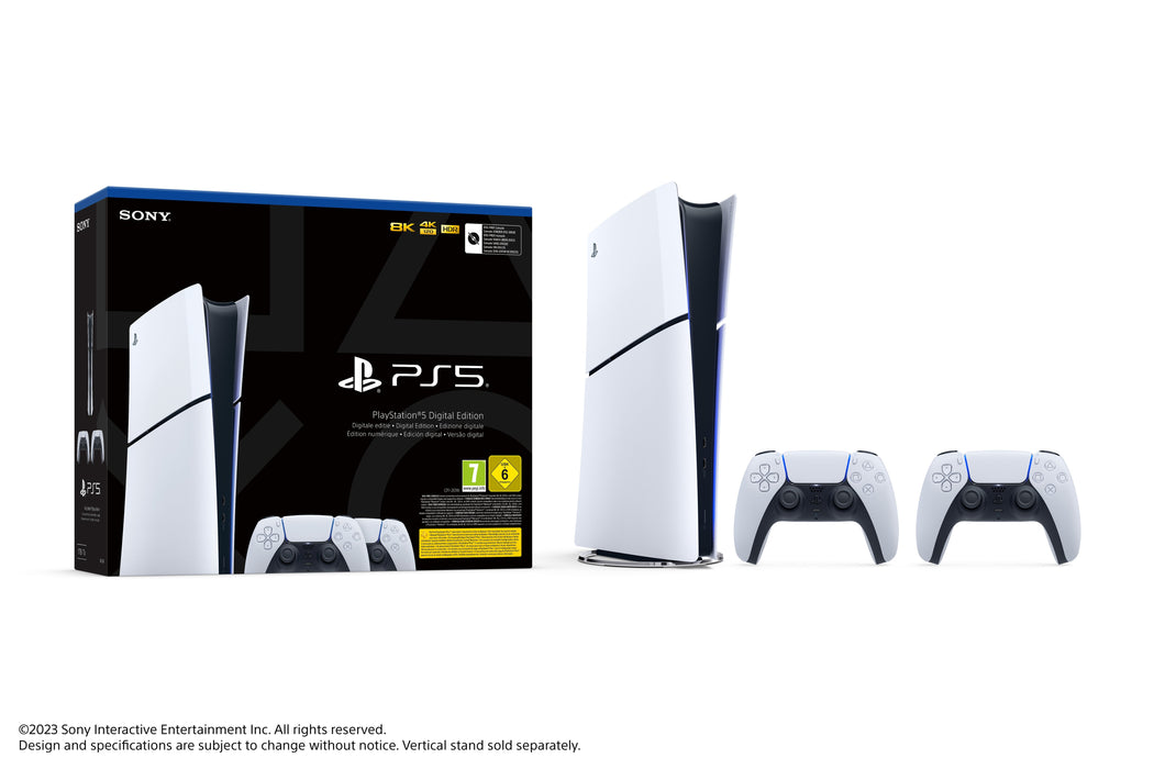 Consola Sony Ps5 Slim Digital Chasis D + 2 Dualsense Blancos