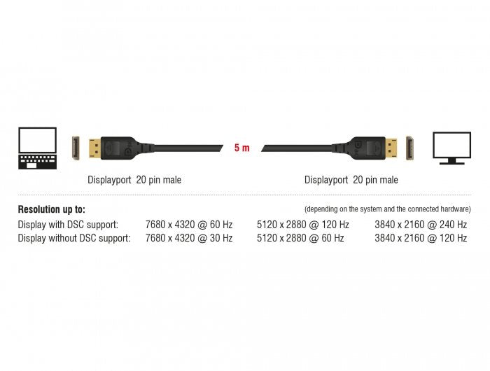 EAN 4043619856589 - DeLOCK 85658 cable DisplayPort 1 m Negro imagen 2