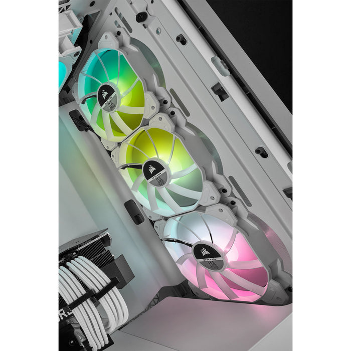 EAN 0840006637776 - Corsair SP120 RGB ELITE Carcasa del ordenador Ventilador 12 cm Blanco 3 pieza(s) imagen 4