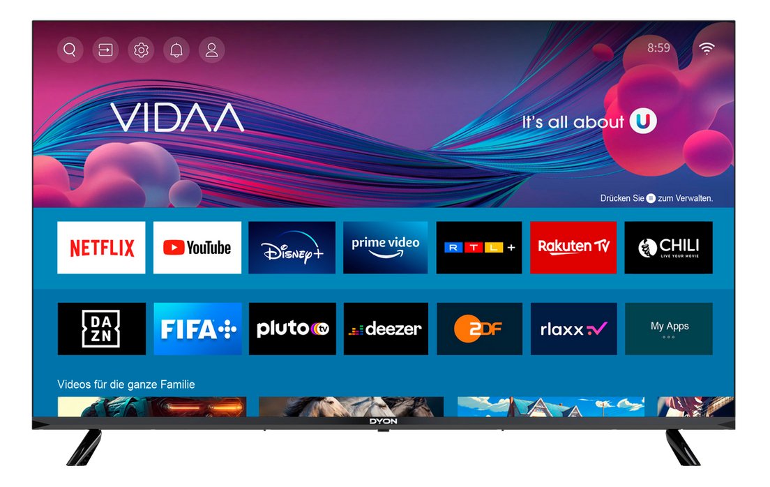 EAN 4260552542809 - Dyon Smart 43 VX 109,2 cm (43") HD Smart TV Wifi Negro 250 cd / m² imagen 2