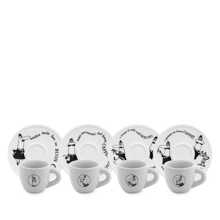 Set De 4 Tazas  Bialetti  Moka Carosello