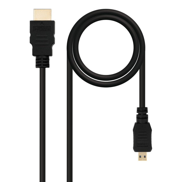 EAN 8433281006522 - Nanocable HDMI, 0.8m cable HDMI 0,8 m HDMI tipo A (Estándar) HDMI tipo D (Micro) Negro imagen 1