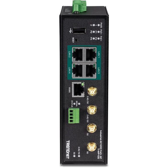EAN 0710931161632 - Trendnet TI-WP100 router inalámbrico Gigabit Ethernet Doble banda (2,4 GHz / 5 GHz) Negro imagen 4