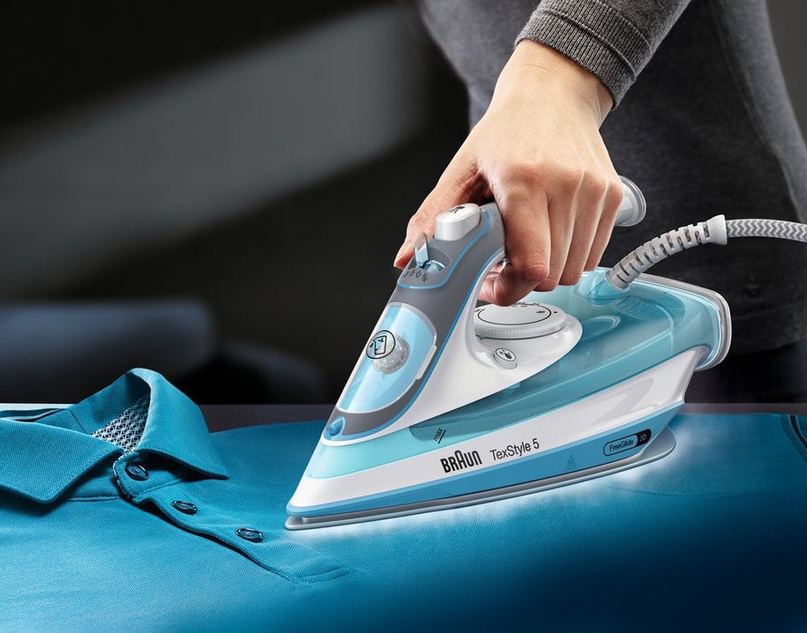 EAN 8021098270733 - Braun TexStyle 5 SI 5006 BL Plancha vapor-seco Suela de cerámica 2600 W Azul, Gris, Blanco imagen 6