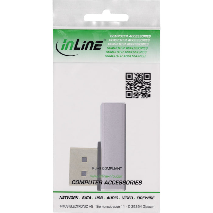 Inline® Displayport 1.4 Adapter, Macho / Female, 90° Vertical Left, 8k Uhd