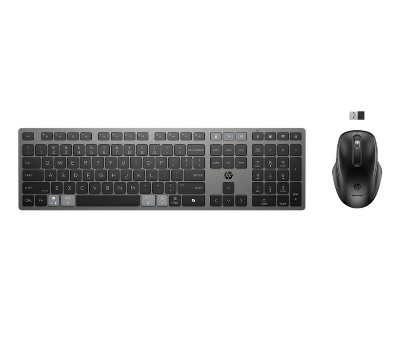 EAN 0198122955336 - HP 725 Multi-Device Rechargeable Wireless Keyboard and Mouse Combo teclado Ratón incluido Oficina RF Wire imagen 1