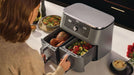 EAN 0622356322676 - Ninja DZ400EU freidora Doble 9,5 L Independiente 2470 W Freidora de aire caliente Gris imagen 6