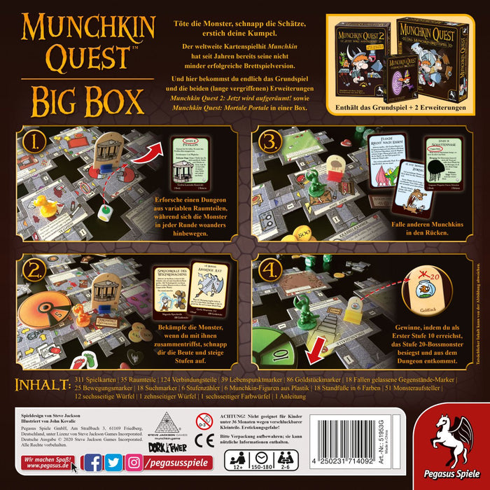 EAN 4250231714092 - Pegasus Spiele Munchkin Quest 180 min Juego de mesa imagen 4