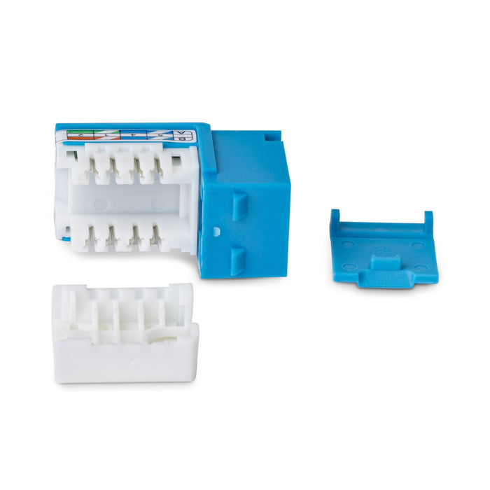 Startech.Com Cat6 Keystone Jack Módulo, Pack De 24 Rj45 Ethernet Keystone Conector Hembra, Utp Cat6 Wandbuchse, 90 Grad 110 Punch Down Conector Hembra, Azul, Acodado, Azul, Rj-45, Conector Hembra, Conector Hembra, 10gbase-T