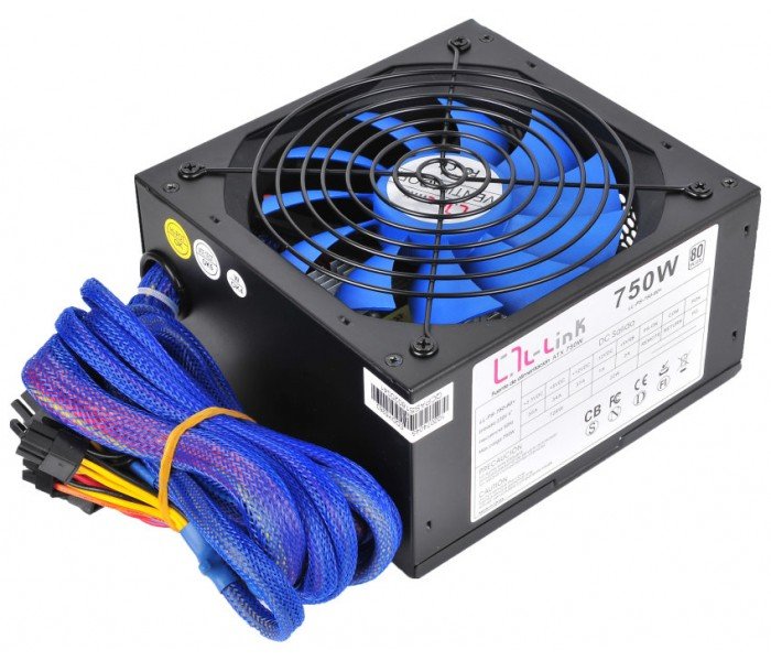 EAN 8436531366018 - L-Link LL-PS-750-80+ unidad de fuente de alimentación 750 W 20+4 pin ATX Negro imagen 3
