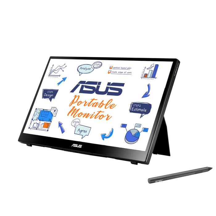 EAN 4711081557364 - ASUS MB14AHD pantalla para PC 35,6 cm (14") 1920 x 1080 Pixeles Full HD LCD Pantalla táctil Negro imagen 4