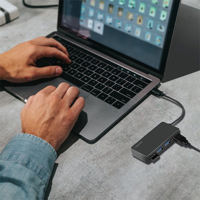 EAN 4052792067866 - LogiLink UA0396 hub de interfaz USB 3.2 Gen 1 (3.1 Gen 1) Type-A 5000 Mbit/s Negro imagen 4