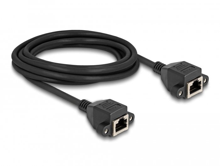 Delock 80201 Cable De Extensión Rj50 Hembra A Hembra S/Ftp 3 M Negro