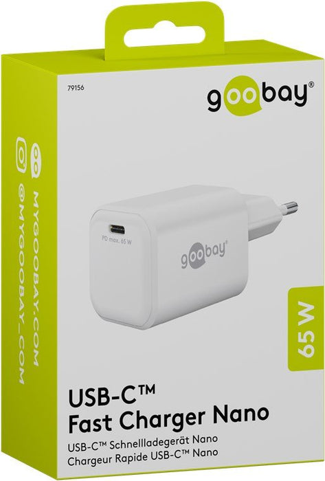 Cargador Goobay 79156 De Dispositivo Móvil Universal Blanco Corriente Alterna Carga Rápida Interior