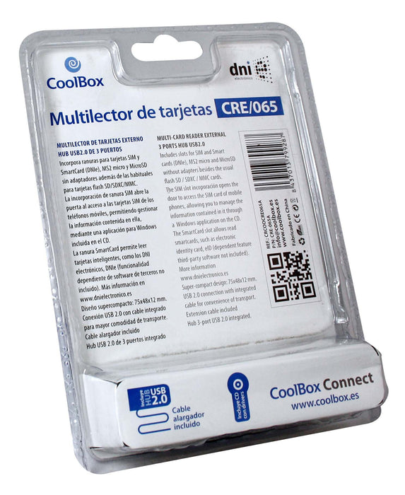 EAN 8437013799287 - CoolBox CRE-065 lector de tarjeta USB 2.0 Negro imagen 3