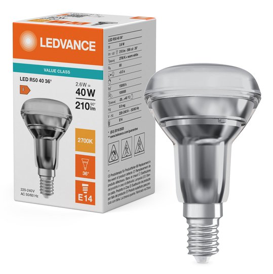 Osram Led R50 P Lámpara Led Blanco Cálido 2700 K 2,6 W E14 F