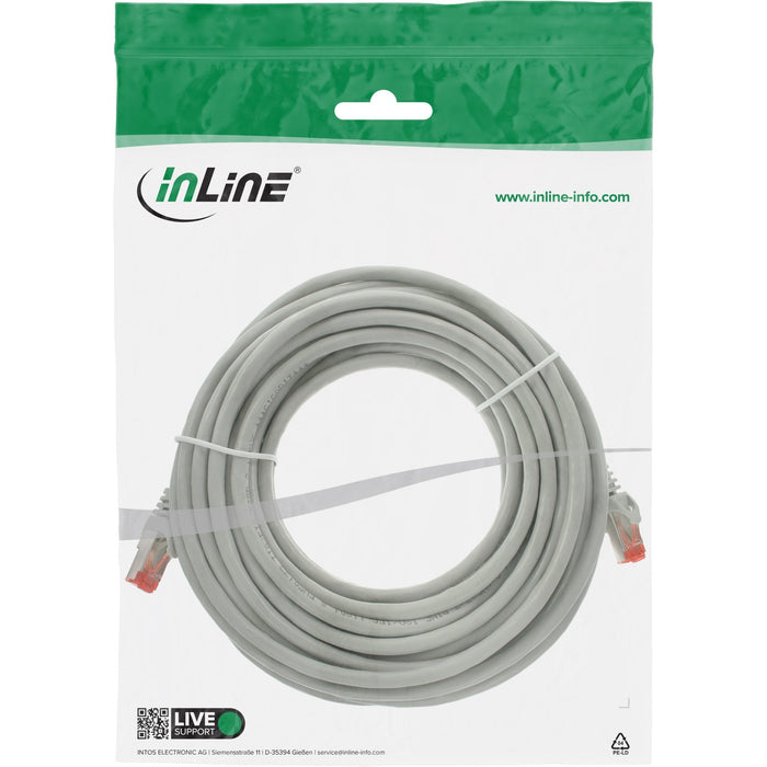 Inline® Cable De Red S/Ftp Pimf Cat.6 250mhz Pvc Cobre Gris 10m