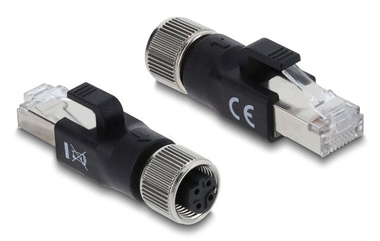 EAN 4043619908325 - DeLOCK 90832 cambiador de género para cable M12 4-pin RJ-45 Negro imagen 1