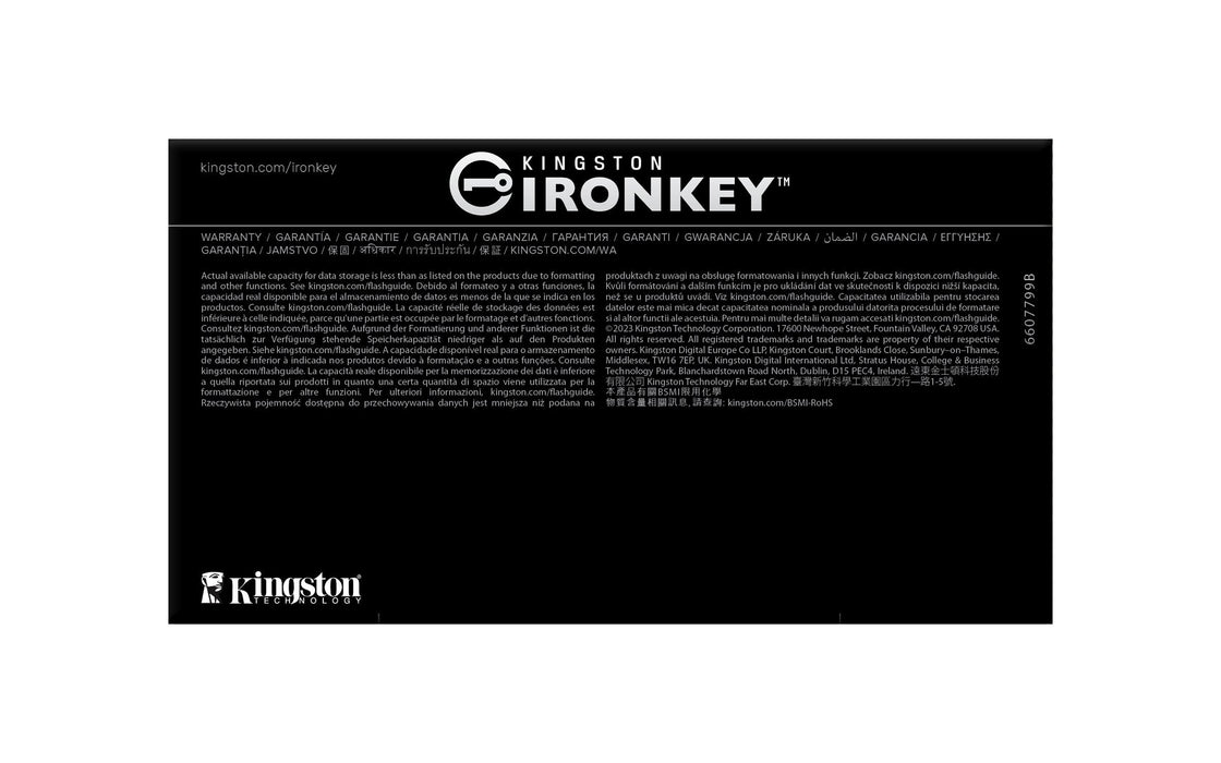 Pendrive Kingston Ironkey D500s 64gb Fips 140-3 Level 3 256bit Ikd500s/64gb