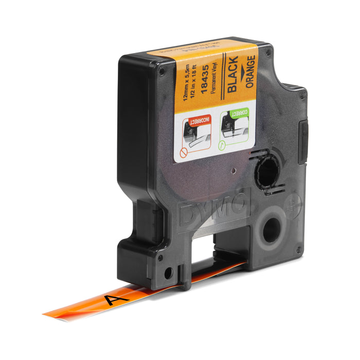 EAN 0071701184351 - DYMO 12mm RHINO Coloured vinyl cinta para impresora de etiquetas D1 imagen 2