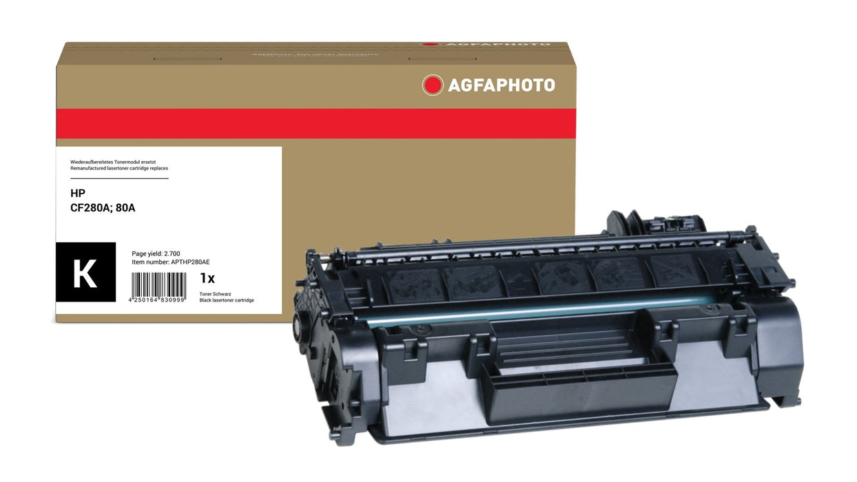 EAN 4250164830999 - AgfaPhoto Toner BK, rpl CF280A cartucho de tóner 1 pieza(s) Compatible Negro imagen 1