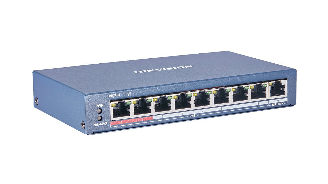Switch Hikvision Poe 8-Port  L2 Unmanaged Ds-3e0109p-E(C)