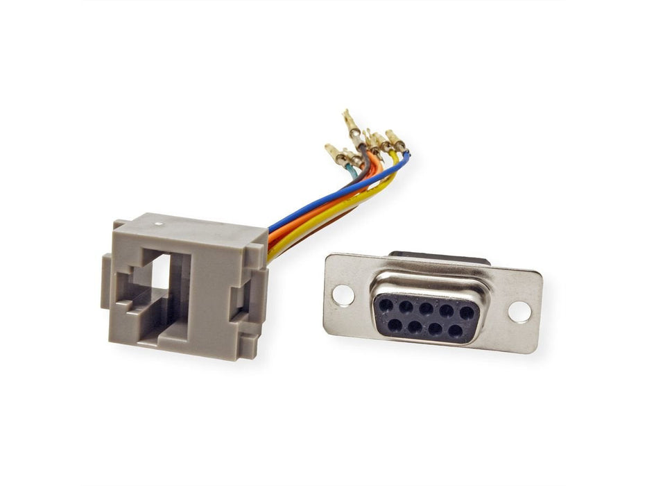 Roline Db9 Buchse-Rj45 Buchse 8p 8c 8ltg., Silberfarben