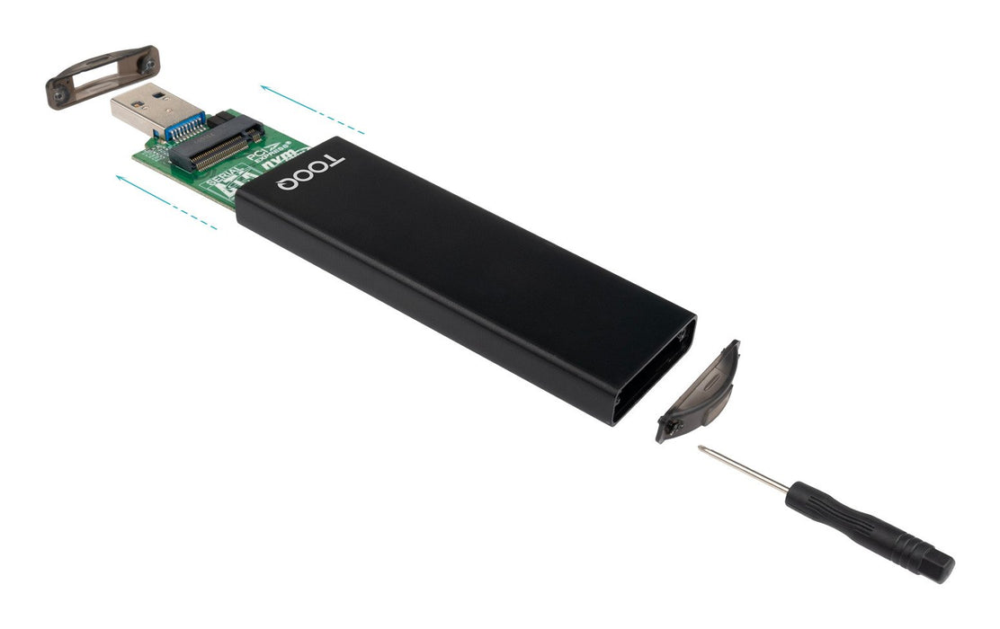 EAN 8433281017696 - TooQ TQE-2240B caja para disco duro externo Caja externa para unidad de estado sólido (SSD) Negro imagen 3