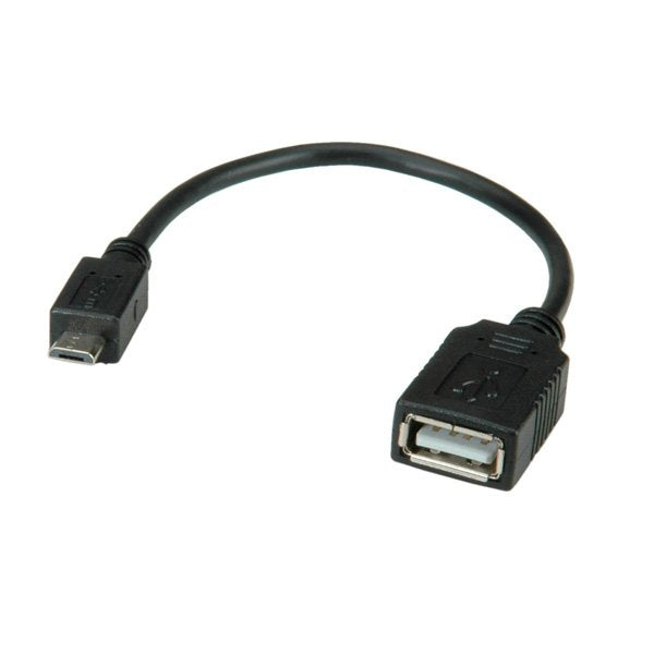 Value Usb 2.0 Cable Usb 2.0 Typ Micro B - Typ A Bu Otg 0,15m