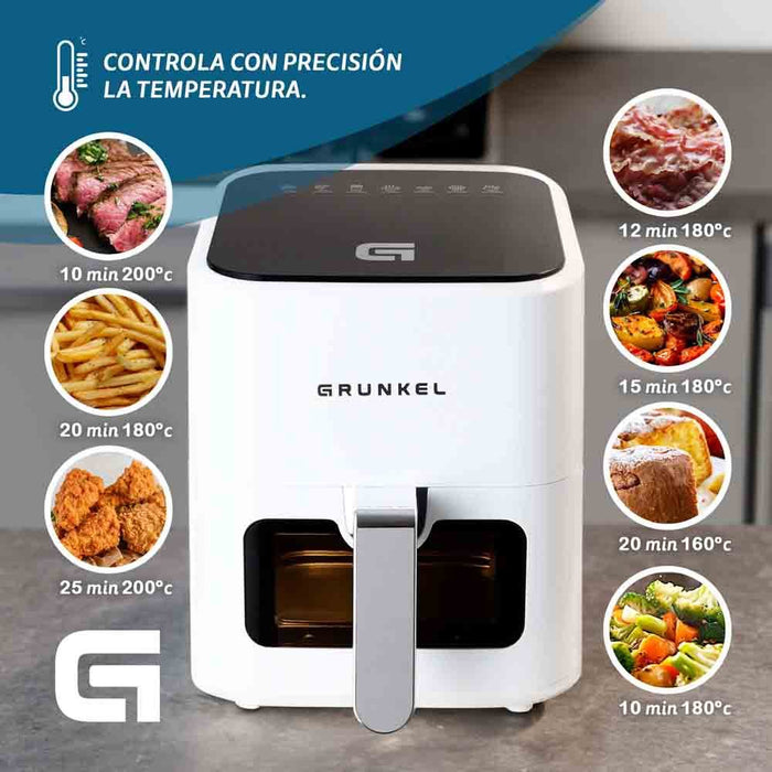 EAN 8426156017778 - Grunkel WHITEEASYFRYER freidora Sencillo 4 L Independiente 1200 W Freidora de aire caliente Blanco imagen 4